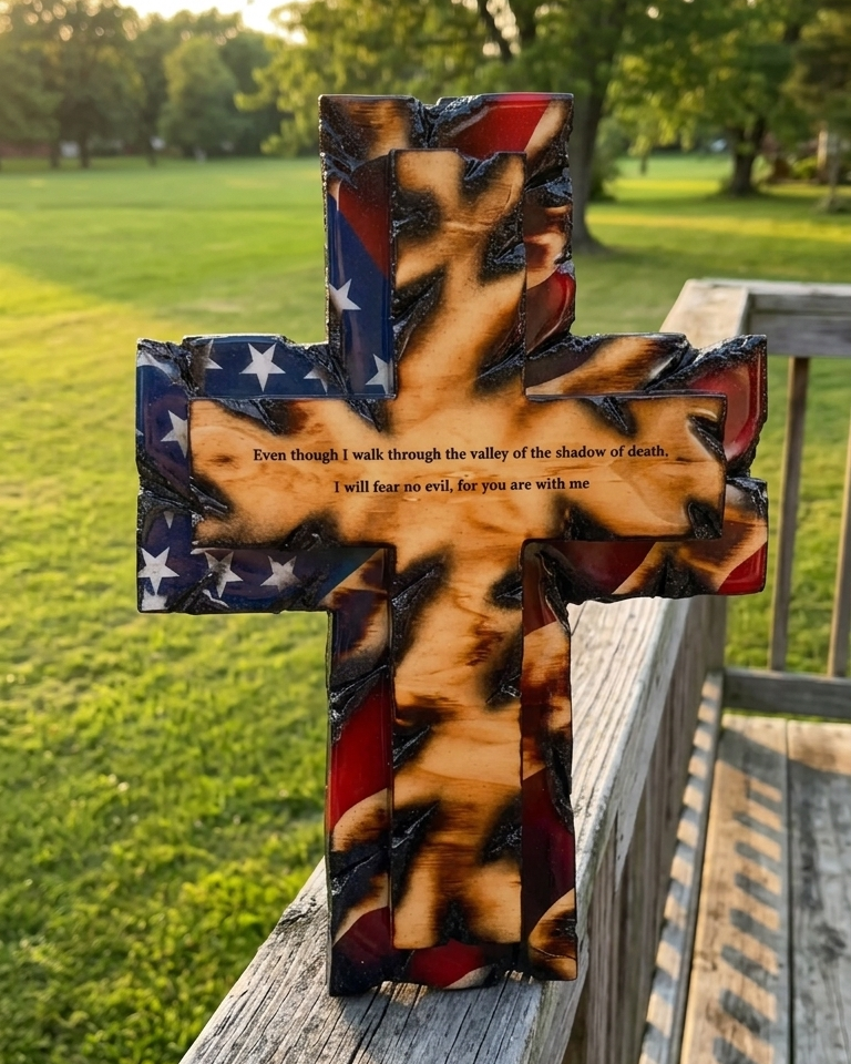 USA Flag Cross